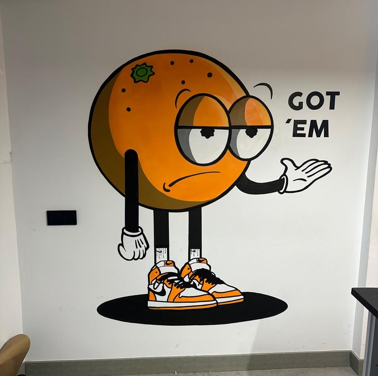 Mural naranja