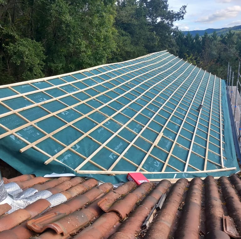 Charpente bois, zinguerie, rénovation de toiture à Comminges