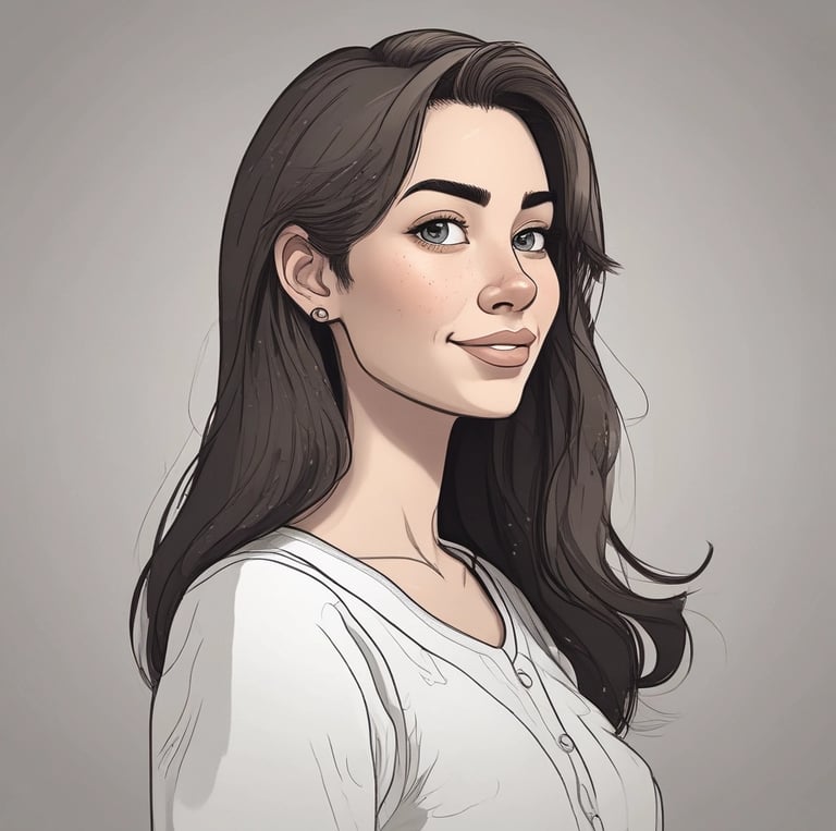 A collection of framed caricature portraits displayed on a table. The caricatures include a variety of people featuring exaggerated facial expressions and distinct hairstyles. The drawings are colorful, with some frames made of wood, and a floral decoration is partly visible on the table. The setting appears to be outdoors, as suggested by the natural light and presence of greenery in the background.