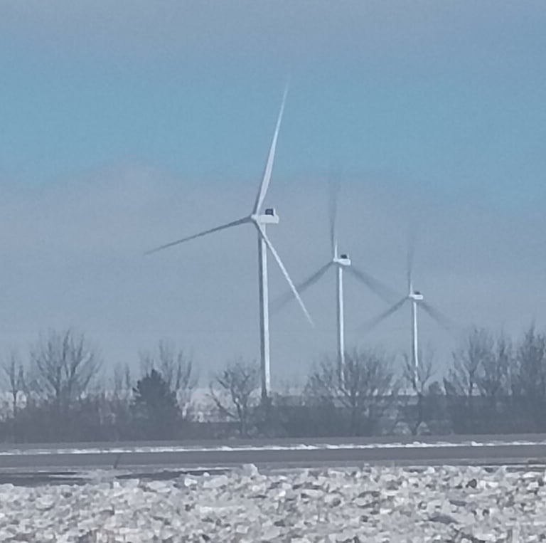 Wind turbines powering restored colonies in The Grid sci-fi novel