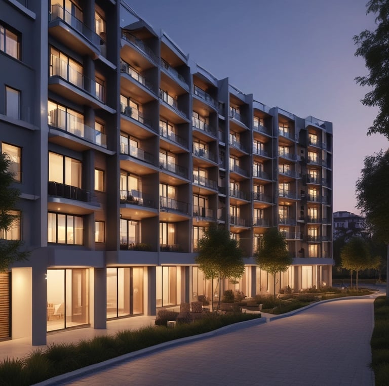 A modern home equipped with advanced automation technology.