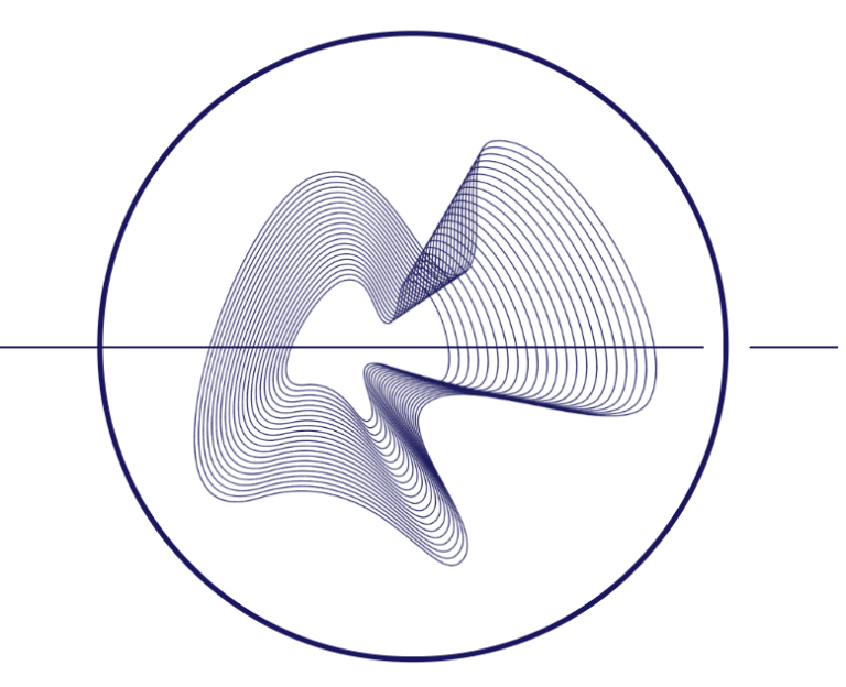 Circular object with a curved design