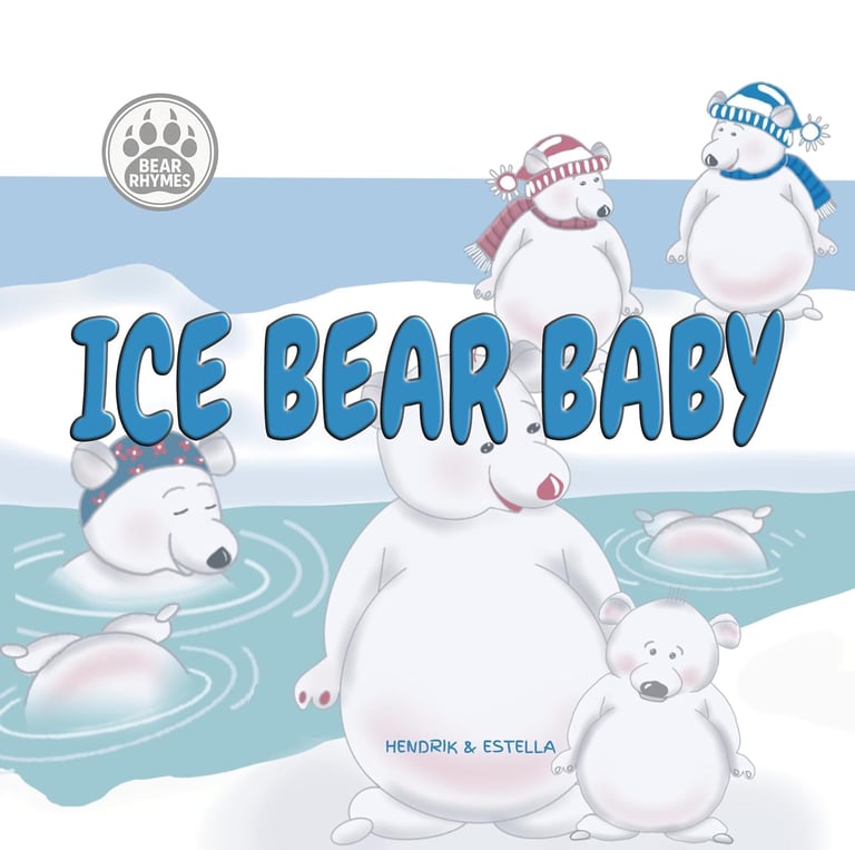 Bear rhymes Ice Bear Baby book cover of family fishing