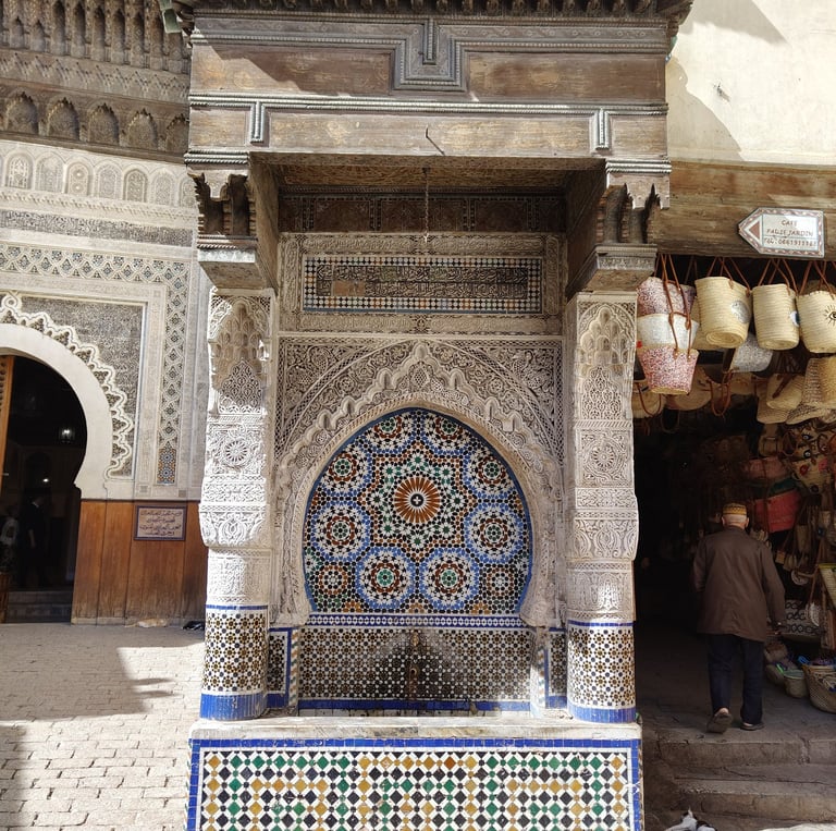 the Najjarine fountaine in Fez city