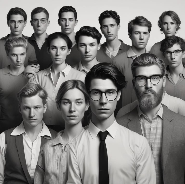 A thoughtful man smiling gently while reflecting outdoors in nature.