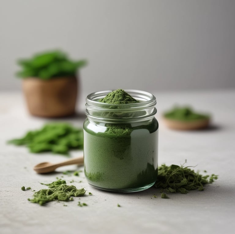 a glass jar filled with different types of food