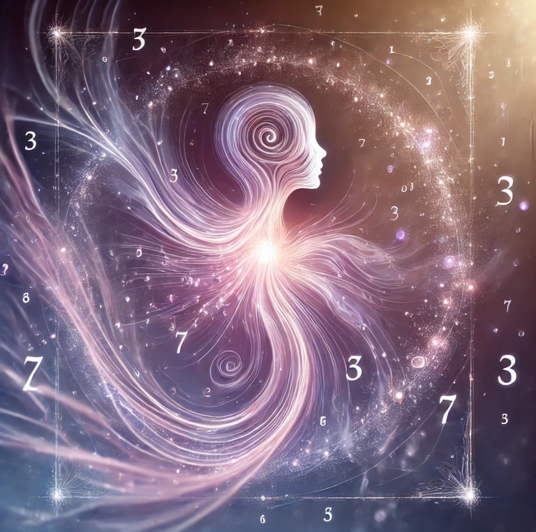 numerologia pitagórica, Representação mística e etérea da alma, incorporando elementos de energia e luz, com números