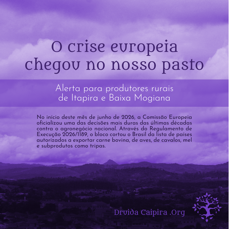 Arte para ampla divulgação da analise técnica sobre vetos europeus a produtos de origem animal brasileiros
