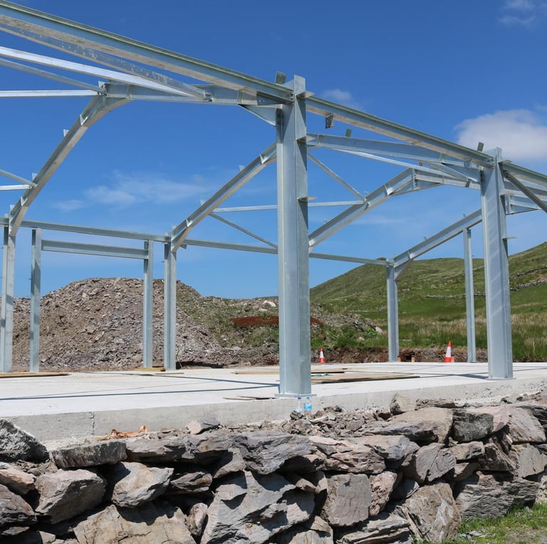 steel frame, re-purposed, reused, refabricated