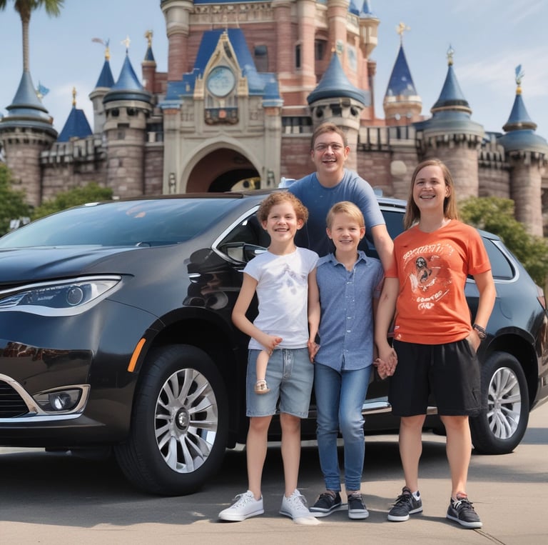 A luxury sports car with a sleek design and distinctive headlights is parked on a street. It is positioned near a modern building with horizontal paneling and next to a shop with a sign that reads 'TATTOO'. A small golf cart is also visible in the background, and a sign indicating VIP parking is placed in front of the car.