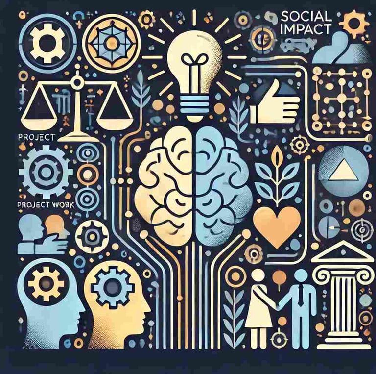 Graphic for impactful Projects, ideas for activism and articulation of Human-AI coevolution