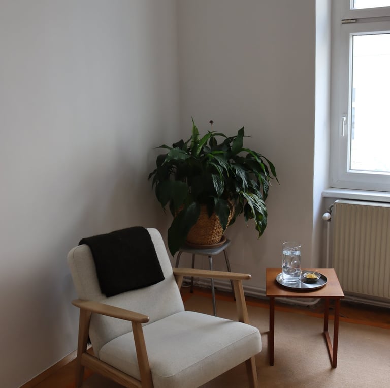 Der Therapieraum aus der Praxis von Psychologe Bruno Amanshauser