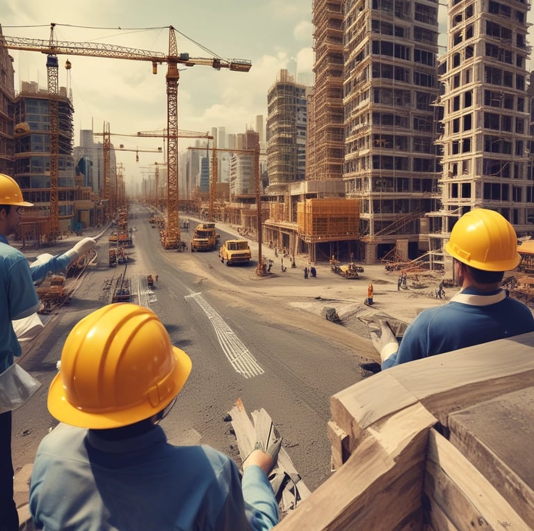A creative workspace showing a team collaborating on writing and design projects.