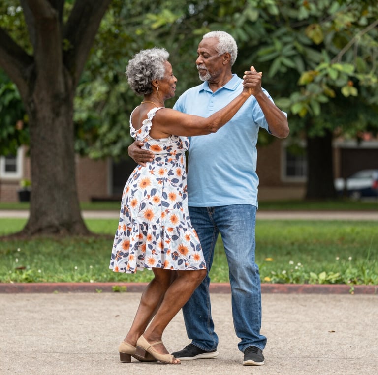 A warm moment between a caregiver and a smiling elderly person in a cozy home setting in Arouca.