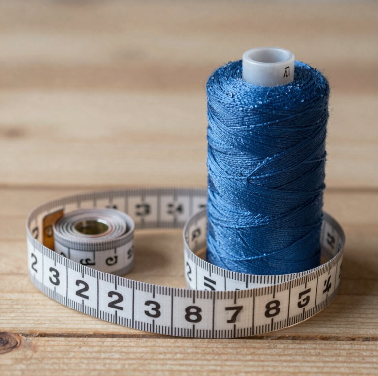 Close-up photo showing exact points on a person’s torso where measurements should be taken, with clear markings.