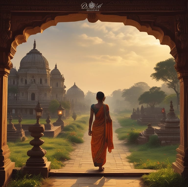 A vibrant group of travelers enjoying a traditional Indian festival with colorful decorations and local performers.