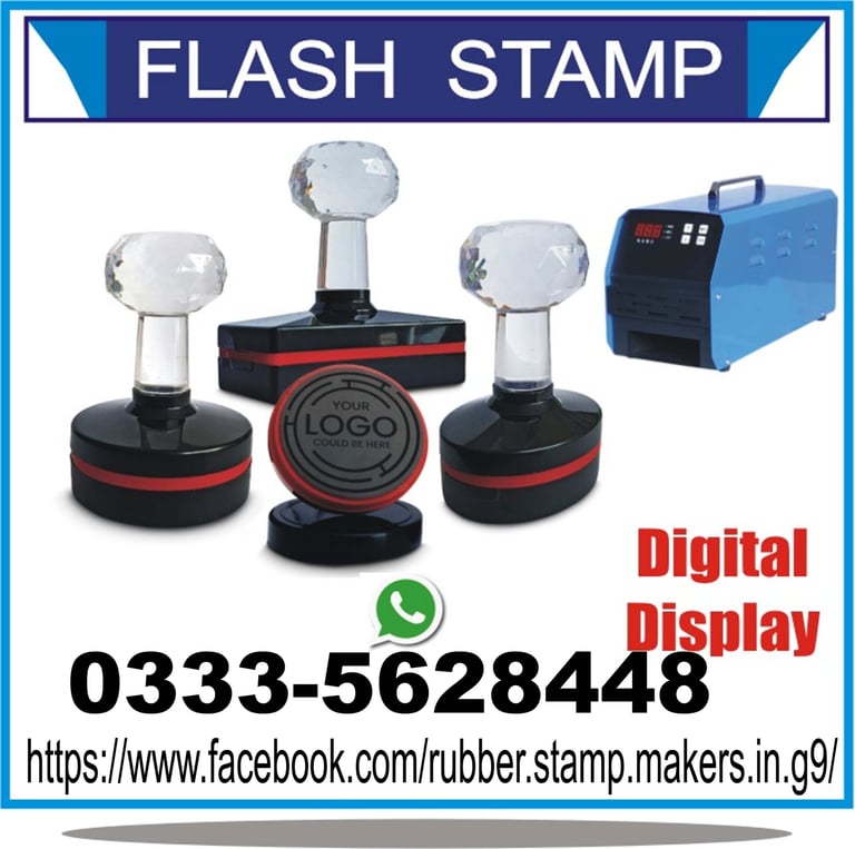 Offering high-quality Flash Stamps and Digital Stamps in Islamabad! Durable, clear, and customized t