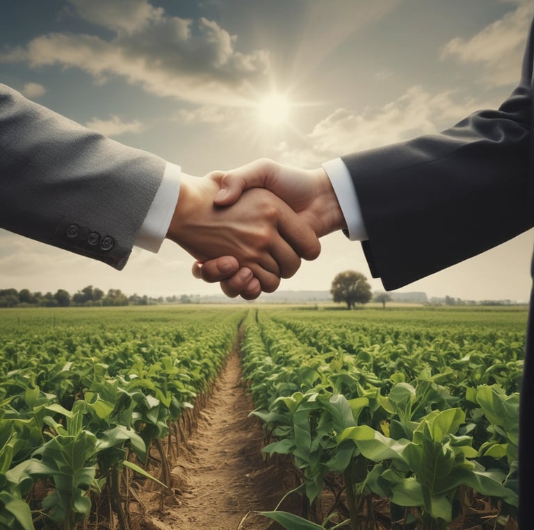 An image depicting Brazilian rural producers working in the field.