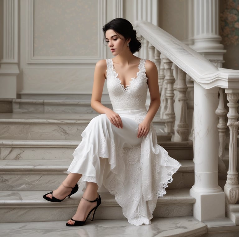 A modern beauty pageant scene featuring diverse married women in elegant attire.