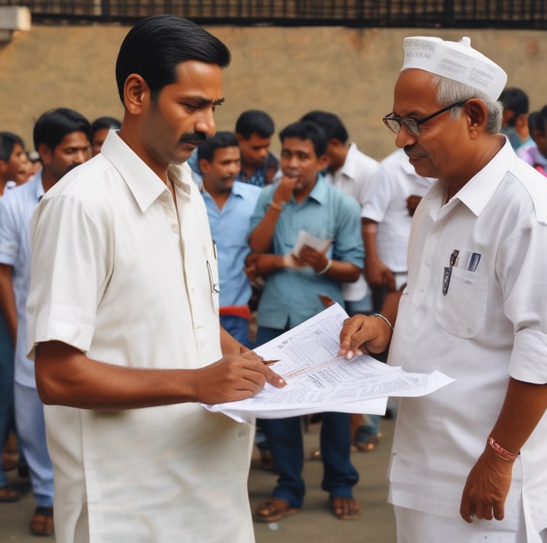 A diverse group of people gathered around a laptop, engaging with online civic resources.