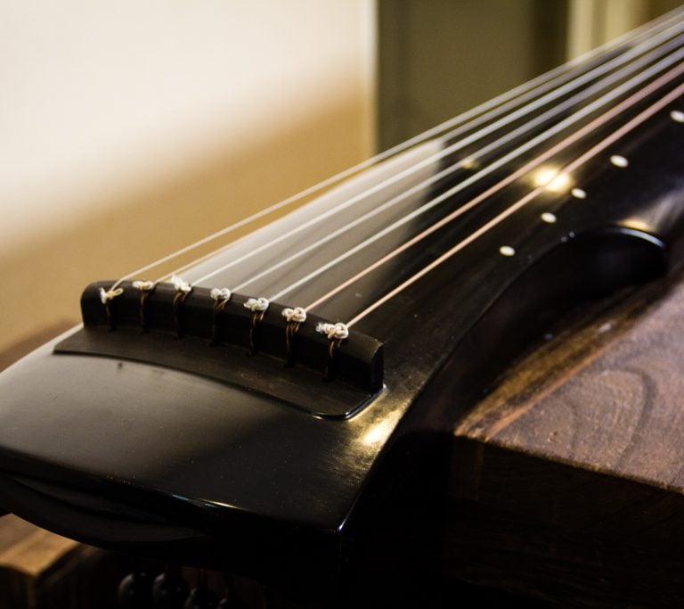 Chinese string instrument close-up at Toronto Chinese Music School