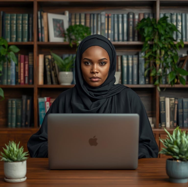 a woman in a black hijab hijab hijab