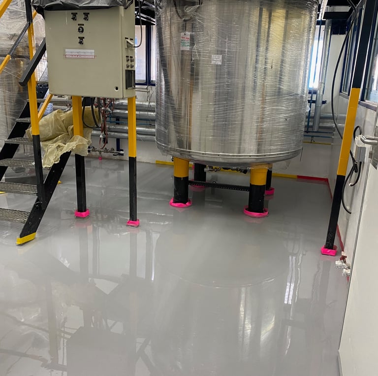 Industrial Polyurethane Flooring Botswana — durable, high-performance seamless floor coating for factories, warehouses.