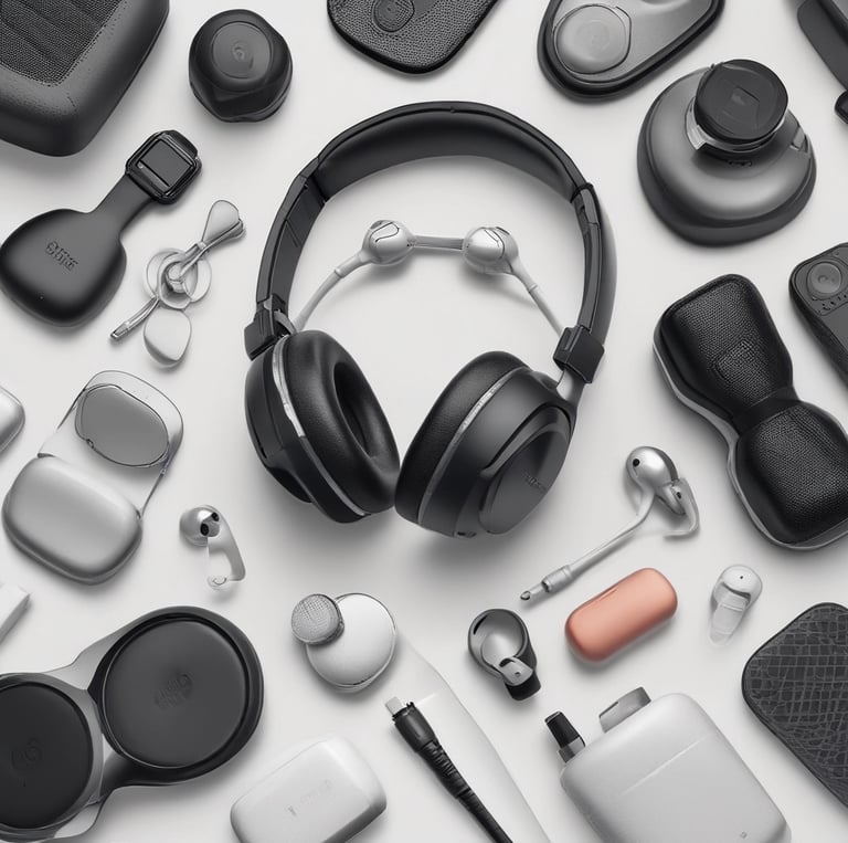 A sleek electronic gadget with soft lighting showcasing its details.