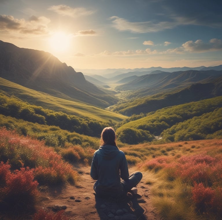 A letter board displays the words 'BIPOLAR DISORDER' surrounded by scattered letters. Nearby, there is a clipboard with a blank sheet of paper and a pencil, accompanied by a cup of black coffee. Three photographs show different facial expressions, and a small potted plant is visible. The surface is textured in a neutral tone.