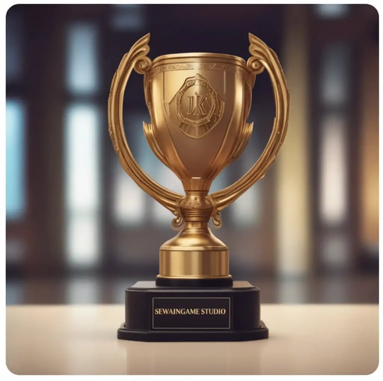 Sewaingame Studio gold trophy for award winning interactive game solutions