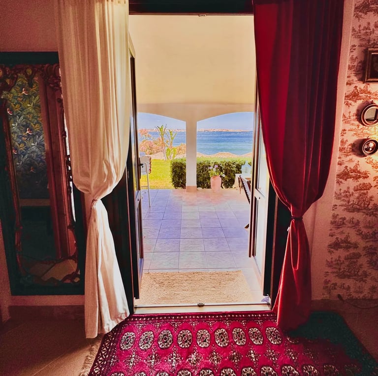 Sea view from luxury villa in Sicily overlooking Ortigia