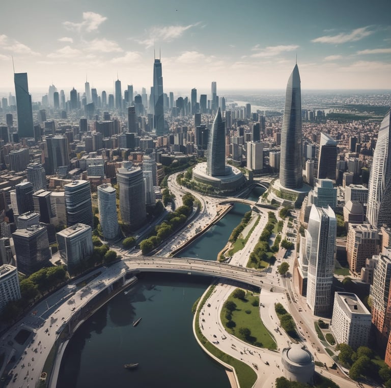 A collaborative workshop with diverse participants analyzing urban data on screens and whiteboards.