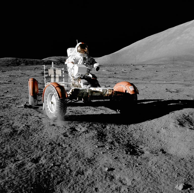 moon vehicle on the moon