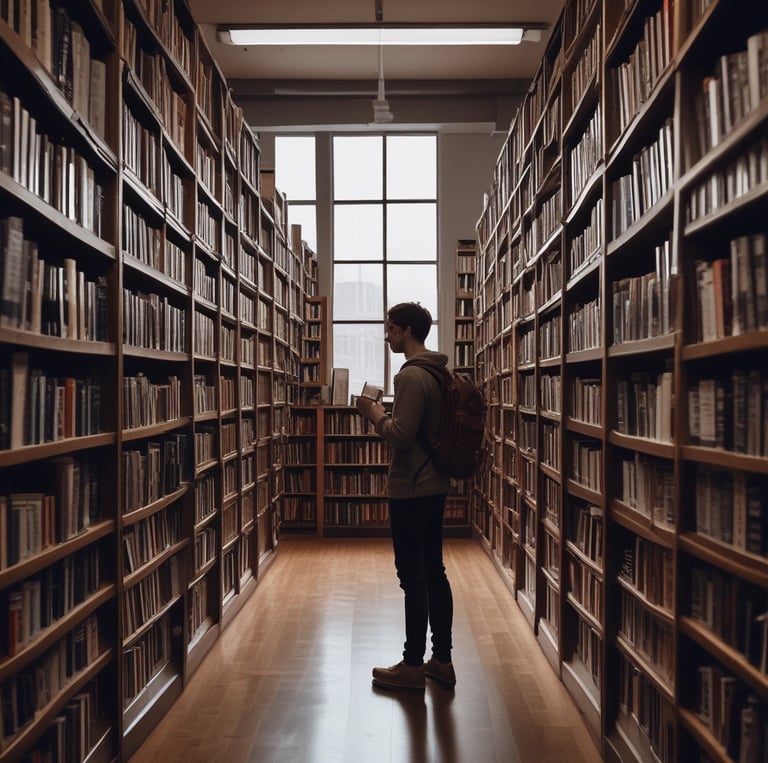 A hand holding a smartphone displaying a webpage titled 'Creating a Brand' with navigation options like Home, Discovery, Members, and Topics. The background is out of focus, providing a neutral setting.