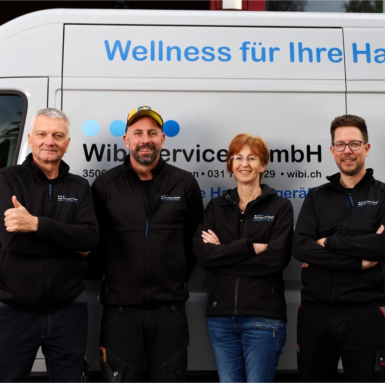 Teamfoto von Wibi Services Bern – Spezialisten für Haushaltsgeräte Reparatur und Ersatzteile