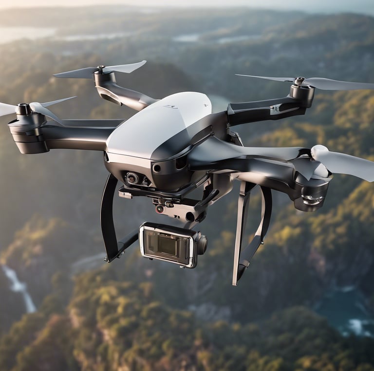 white and gold DJI Phantom 3 Professional selective focus photography