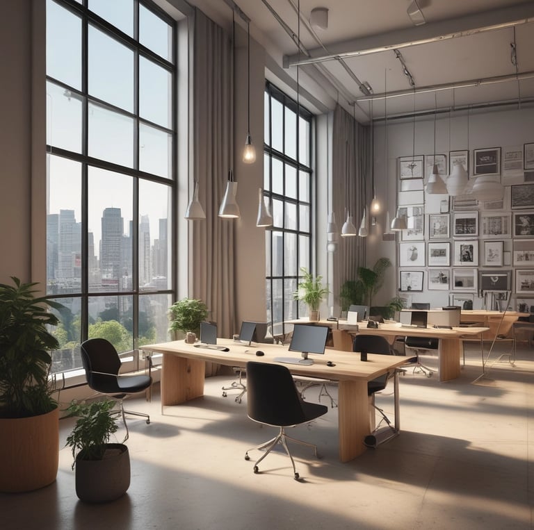 A professional team discussing financial documents in a modern office.