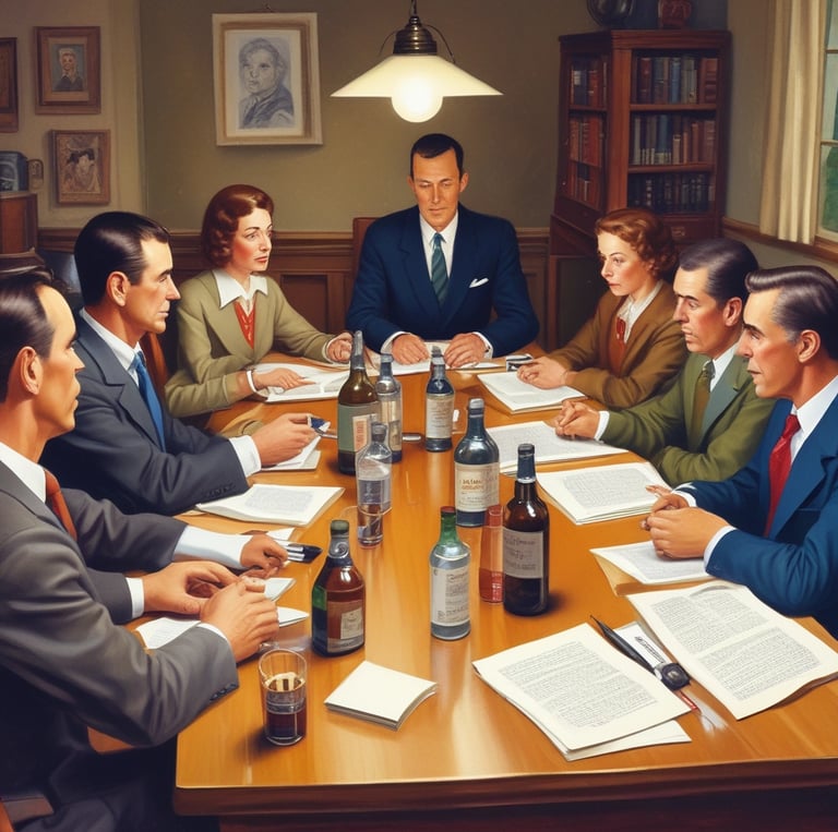 Creative and vibrant photo collage showing diverse committee members collaborating and engaging in community service activities.