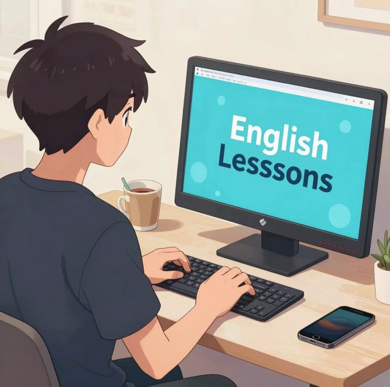 A lively classroom scene with students enthusiastically practicing Japanese characters and phrases.