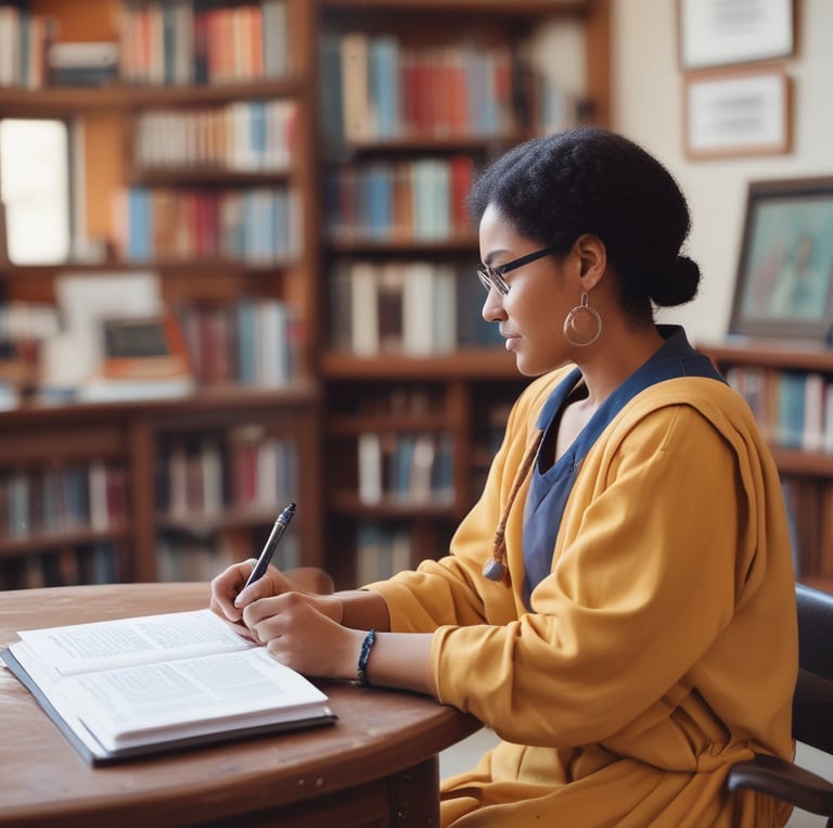 A warm, welcoming legal advisor speaking with a diverse group of rural community members in a cozy, informal setting.