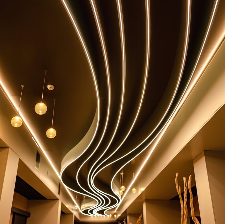 Giulia Sbrogiò | designer - soffitto - hotel - horeca - progettazione d'interni - illuminotecnica - led design