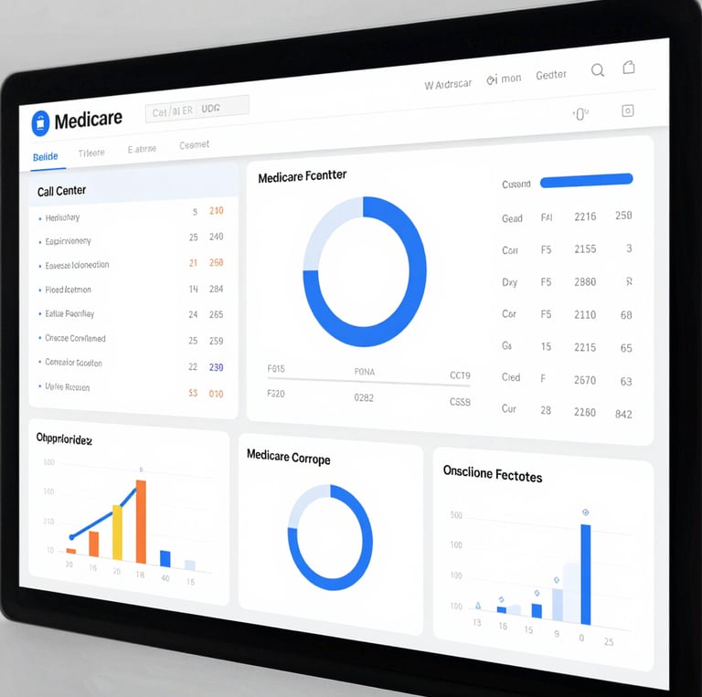 A team of professionals collaborating over a laptop displaying compliance dashboards and call analytics.