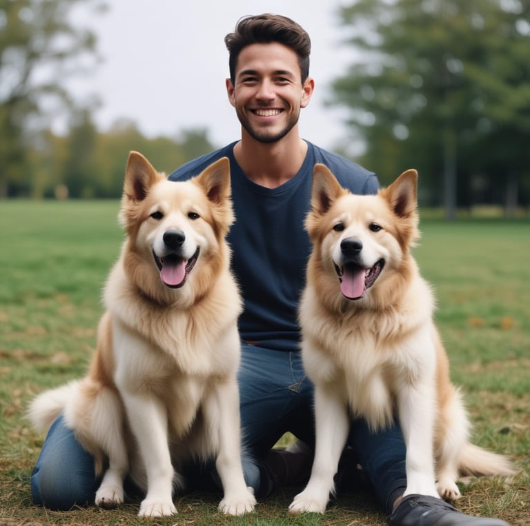 A warm portrait of a person smiling gently against a black background.