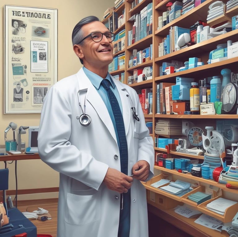 A creative representation of healthcare innovation.