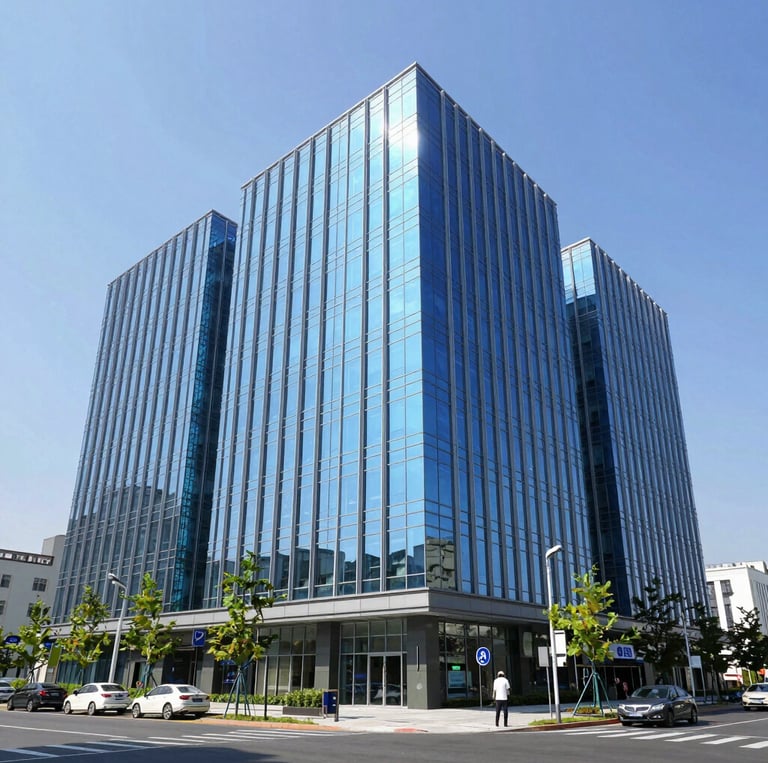 Close-up of a hand applying a thermal window film on a car window under bright sunlight.
