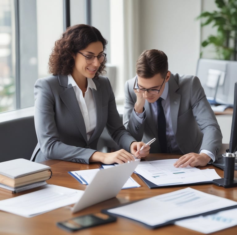 A professional team discussing debt recovery strategies around a conference table.