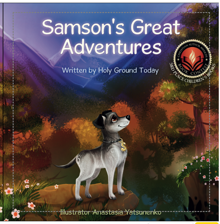 Samson’s Great Adventures award-winning kids book cover with Samson the dog.