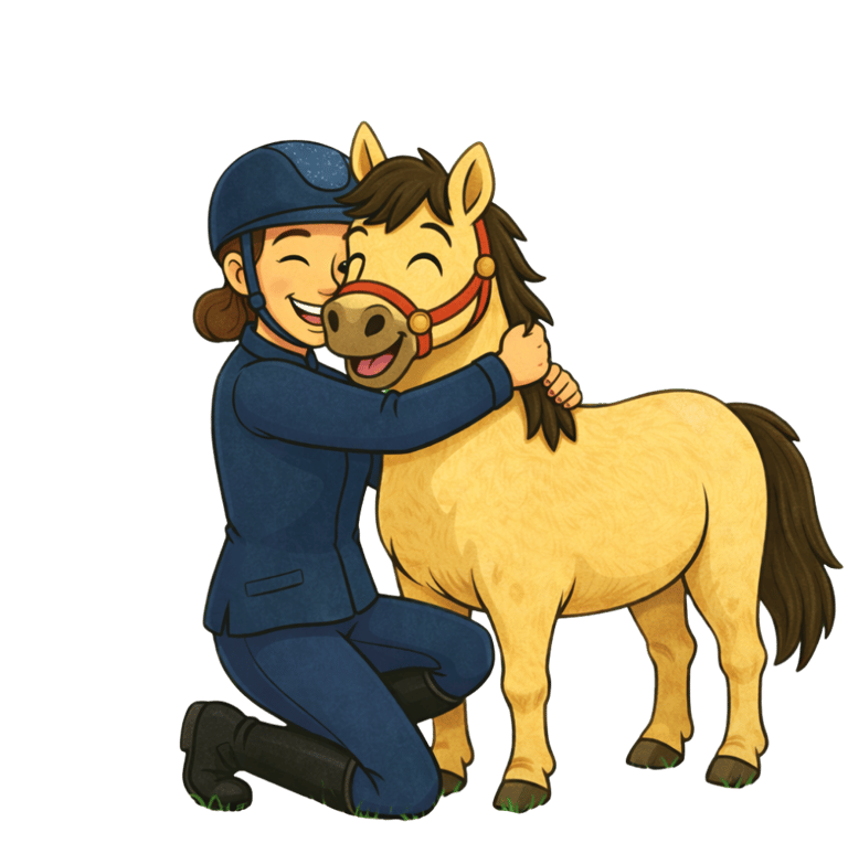 Cartoon Illustration Ponytante umarmt Pancake