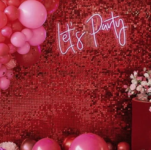 Red Shimmer wall rental in Grand Junction, CO