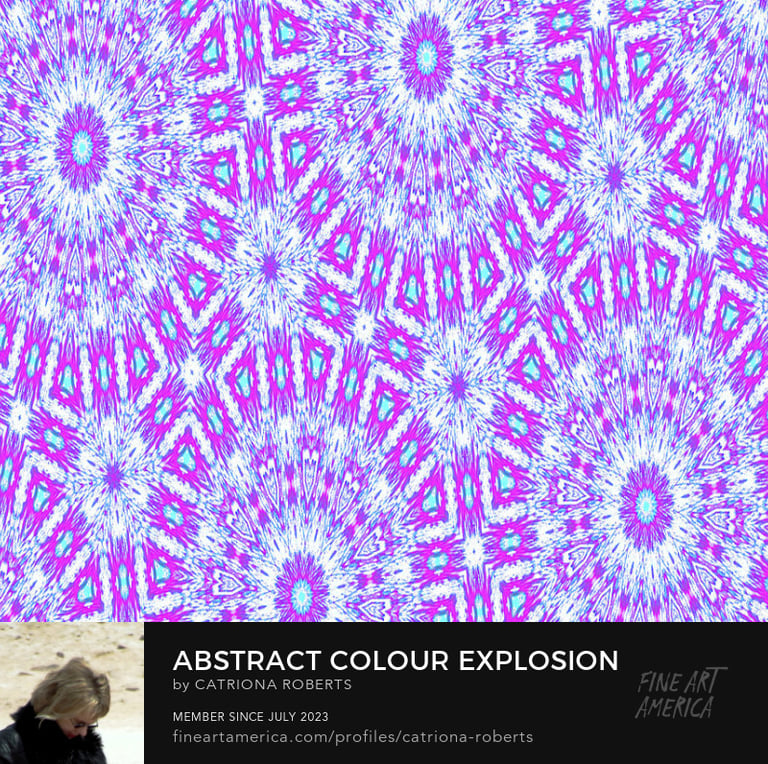 Digital image featuring Abstract Colour Explosion in Pink abstract pattern design.